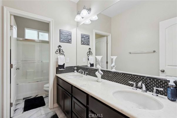 Bathroom, Dual Sink Vanities, Glass Shower, Interior