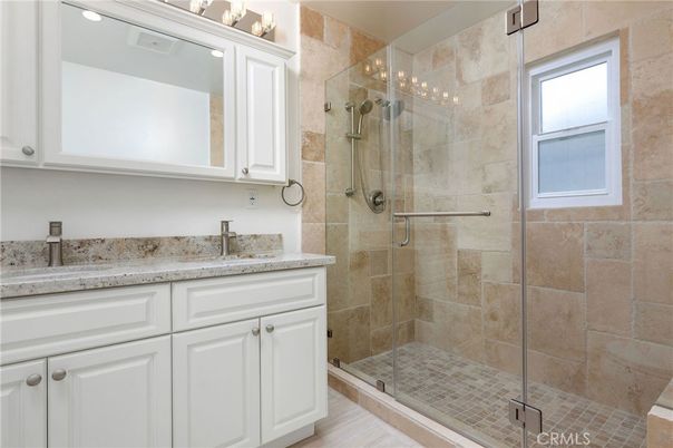 Bathroom, Glass Shower, Interior, Stone Walls