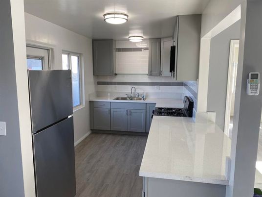 Interior, Kitchen, Wood Texture Flooring