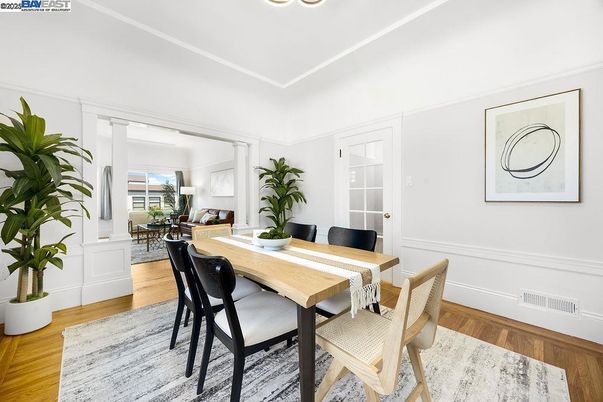 Dining room, Interior, Wood Texture Flooring