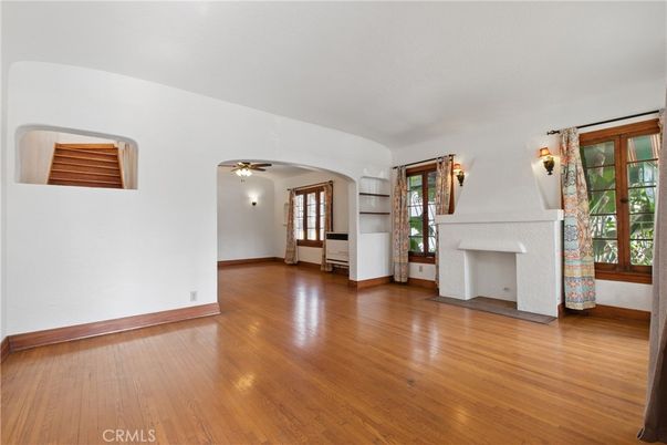 Empty room, Fireplace, Interior, Wood Texture Flooring