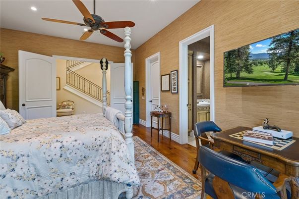 Bedroom, Home Office, Interior, Recessed Lighting, Wood Texture Flooring