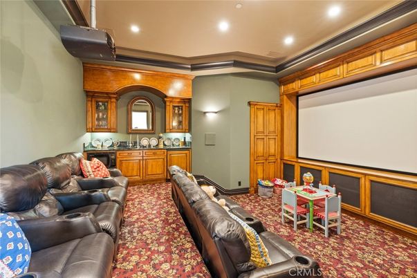 Home Theatre Room, Interior, Projection Screen, Recessed Lighting, Theatre Room