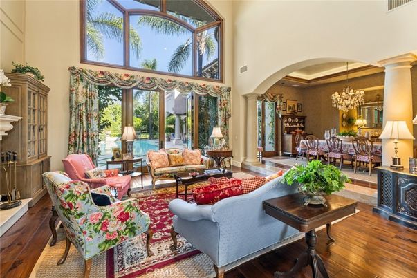 Chandelier, Dining room, Fireplace, Interior, Living room, Wood Texture Flooring