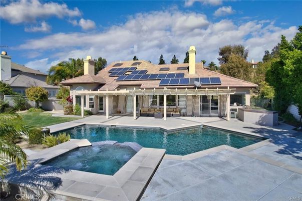 Exterior, Pool, Solar Panels