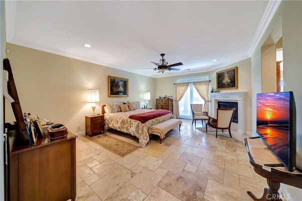 Bedroom, Fireplace, Interior, Recessed Lighting