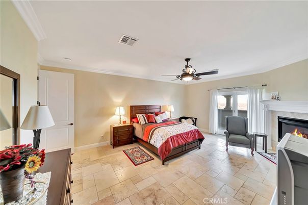 Bedroom, Fireplace, Interior