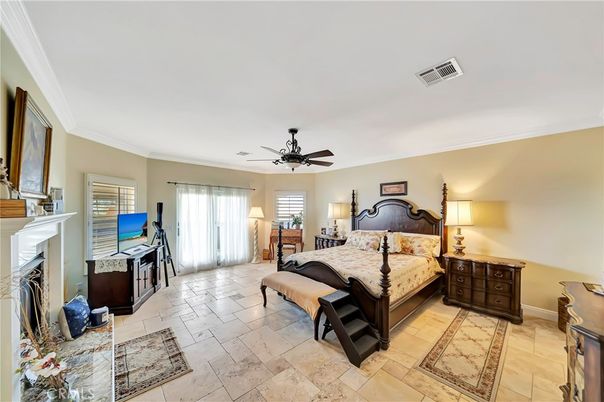 Bedroom, Fireplace, Interior