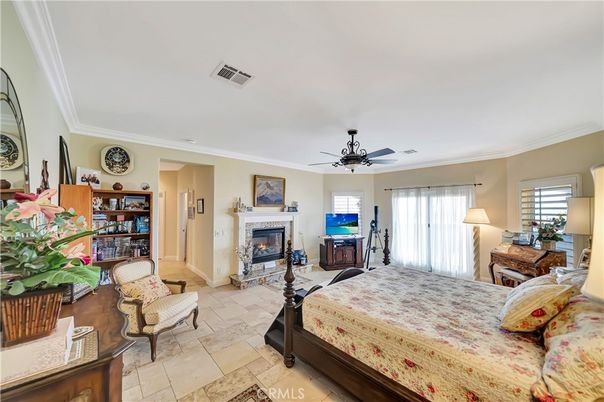 Bedroom, Fireplace, Interior