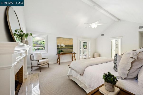 Bedroom, Fireplace, Interior