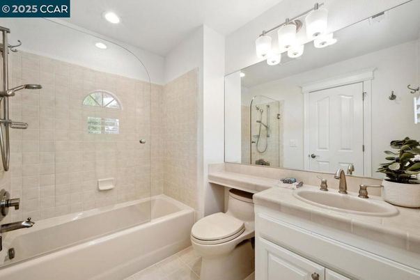 Bathroom, Interior, Recessed Lighting, Tile Countertops