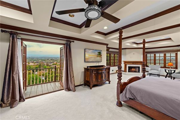 Bedroom, Fireplace, Interior, Recessed Lighting