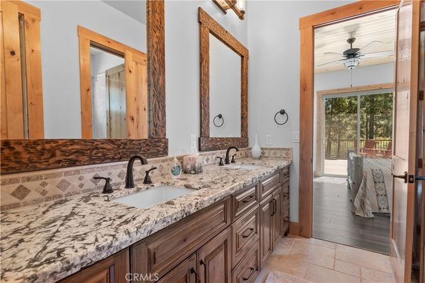 Bathroom, Dual Sink Vanities, Interior, Wood Texture Flooring