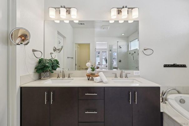 Bathroom, Dual Sink Vanities, Glass Shower, Interior