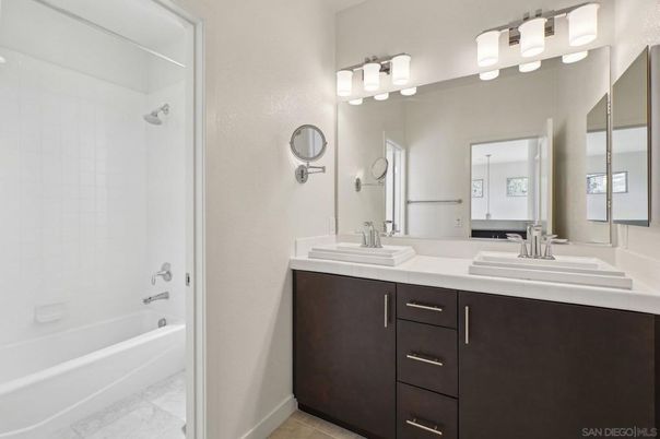 Bathroom, Dual Sink Vanities, Glass Shower, Interior
