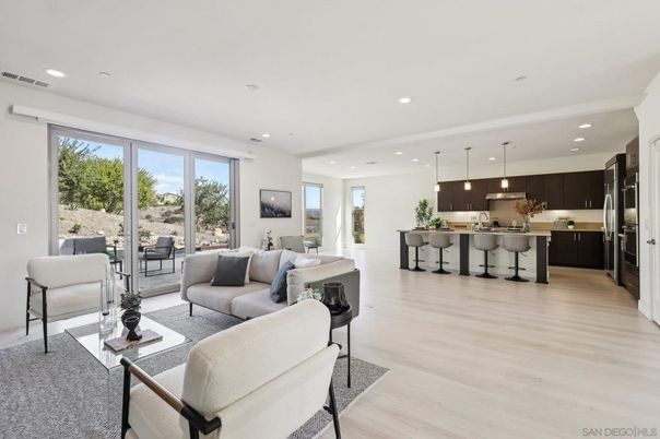 Interior, Kitchen, Living room, Pendant Lights, Recessed Lighting, Wood Texture Flooring