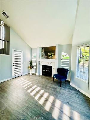 Fireplace, Interior, Wood Texture Flooring