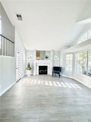 Empty room, Fireplace, Interior, Wood Texture Flooring