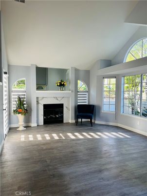 Empty room, Fireplace, Interior, Wood Texture Flooring