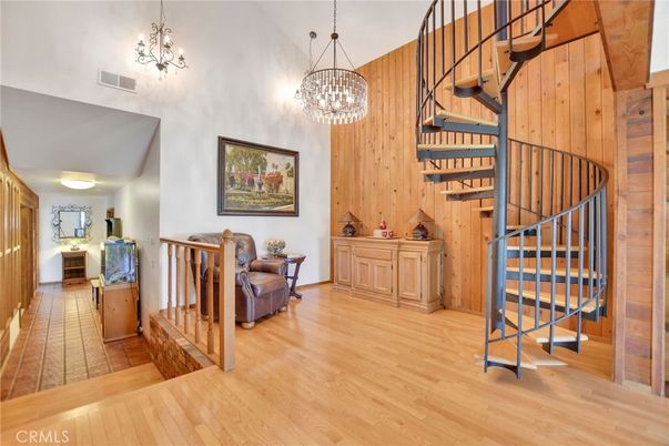 Chandelier, Interior, Wood Texture Flooring, Wooden Walls