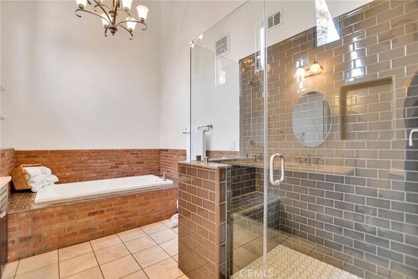 Bathroom, Glass Shower, Interior, Stone Walls