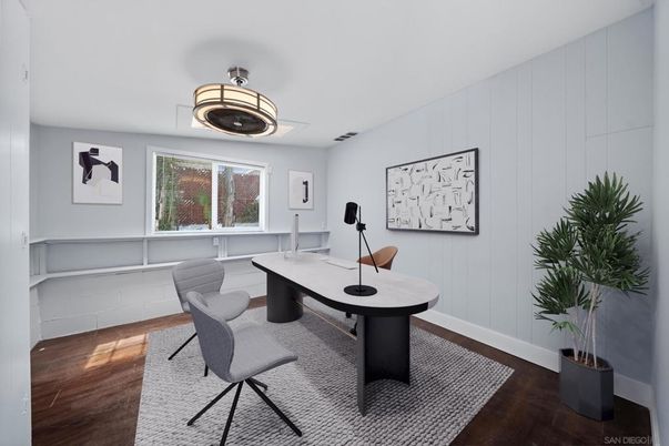 Home Office, Interior, Wood Texture Flooring