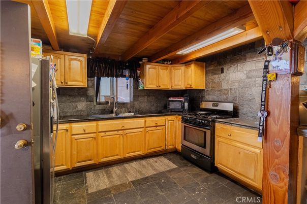 Interior, Kitchen, Stainless Steel Appliances, Stone Walls, Wooden Beams, Wooden Ceilings