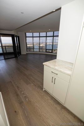 Empty room, Interior, Recessed Lighting, Water, Wood Texture Flooring