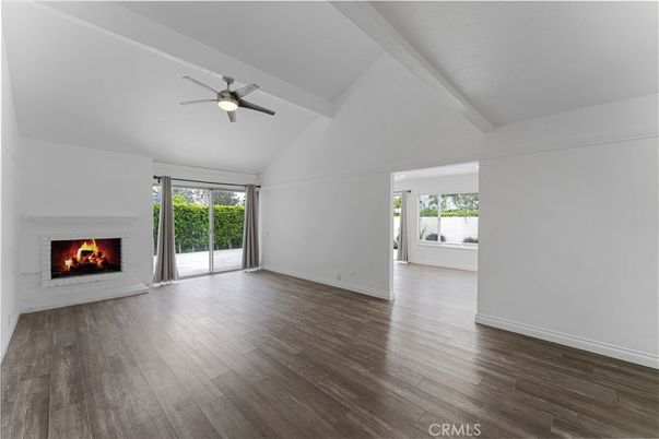 Empty room, Fireplace, Interior, Wood Texture Flooring
