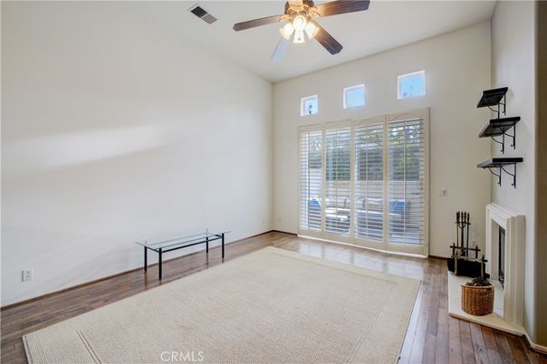 Empty room, Fireplace, Interior, Wood Texture Flooring
