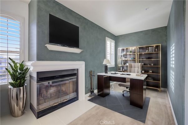 Fireplace, Home Office, Interior