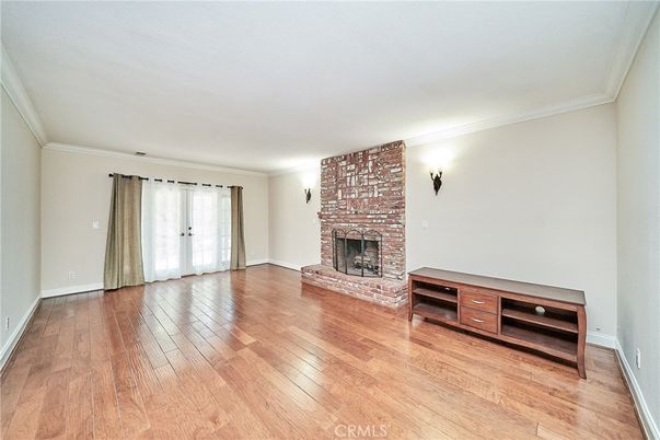 Empty room, Fireplace, Interior, Wood Texture Flooring