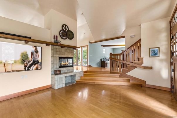 Fireplace, Interior, Wood Texture Flooring