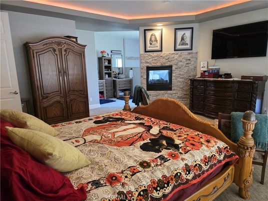 Bedroom, Fireplace, Interior, Recessed Lighting
