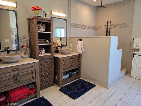 Bathroom, Interior, Recessed Lighting, Wood Texture Flooring