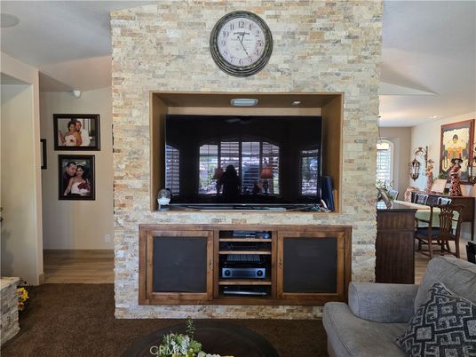 Dining room, Interior, Pendant Lights, Stone Walls