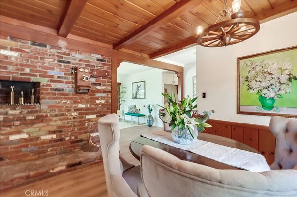 Chandelier, Dining room, Interior, Stone Walls, Wooden Beams, Wooden Ceilings, Wood Texture Flooring