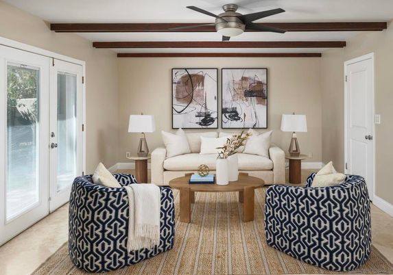 Interior, Living room, Wooden Beams