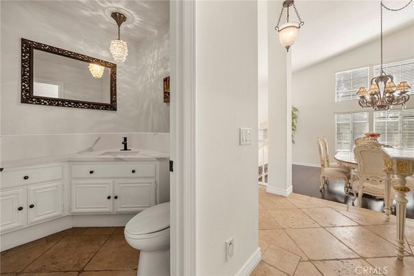 Bathroom, Chandelier, Dining room, Interior, Pendant Lights