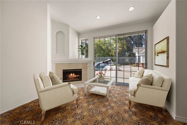 Fireplace, Interior, Living room, Recessed Lighting