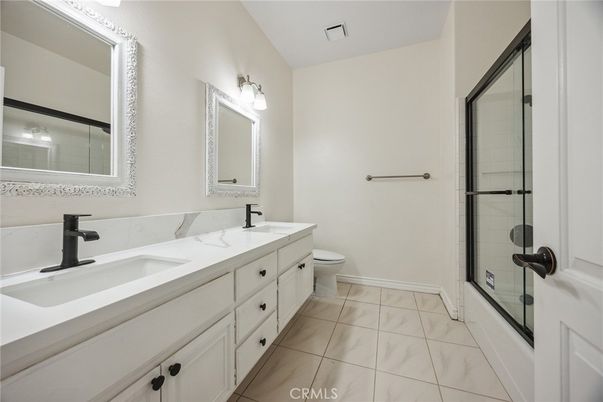Bathroom, Dual Sink Vanities, Glass Shower, Interior, Marble