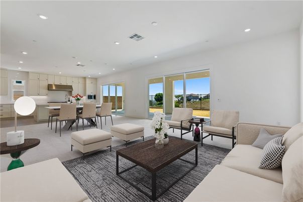 Dining room, Interior, Kitchen, Living room, Recessed Lighting, Stainless Steel Appliances