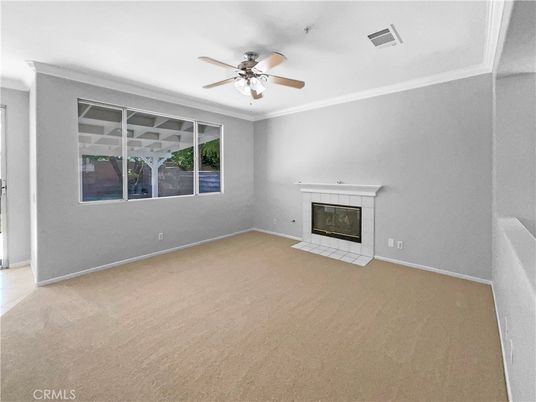 Empty room, Fireplace, Interior