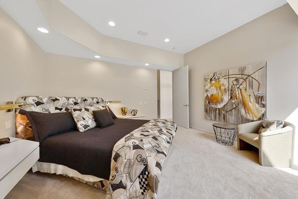 Bedroom, Interior, Recessed Lighting
