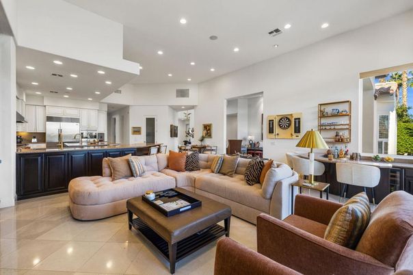 Dining room, Interior, Kitchen, Living room, Recessed Lighting, Stainless Steel Appliances