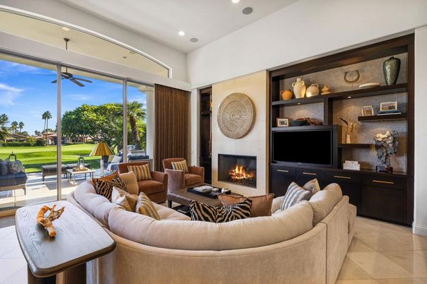 Fireplace, Interior, Living room, Recessed Lighting