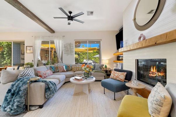 Fireplace, Interior, Living room, Wooden Beams