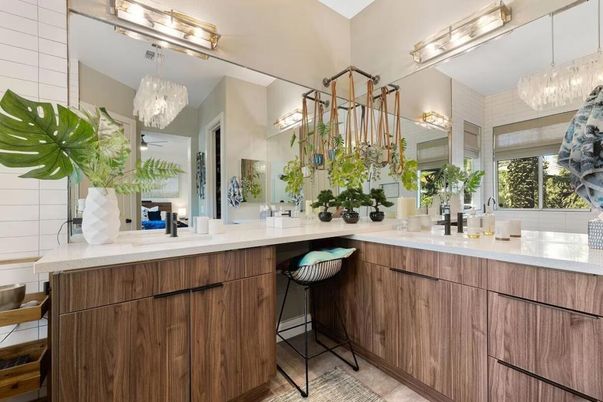 Bathroom, Chandelier, Interior