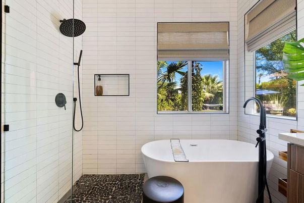 Bathroom, Free Standing Baths, Glass Shower, Interior