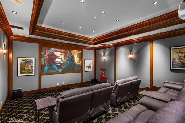 Home Theatre Room, Interior, Projection Screen, Recessed Lighting, Theatre Room